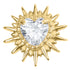 Titanium Internal Crowned Barbed Heart Top