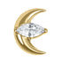 Titanium Internal Jewelled Trekking Crescent Moon Top