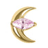 Titanium Internal Jewelled Trekking Crescent Moon Top