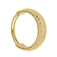 Titanium Hammered Hinged Clicker Ring