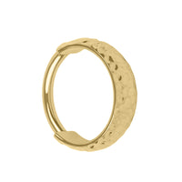Titanium Hammered Hinged Clicker Ring