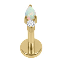 Gold Titanium Internally Threaded Labrets 1.2mm - Lettie