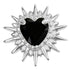Titanium Internal Crowned Barbed Heart Top