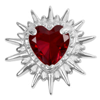 Titanium Internal Crowned Barbed Heart Top