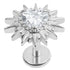 Titanium Internally Threaded Labrets 1.2mm - Crowned Barbed Heart