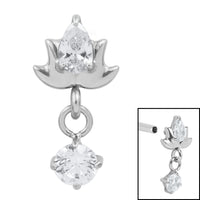 Titanium Internal Jewelled Sacred Lotus
