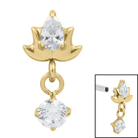 Titanium Internal Jewelled Sacred Lotus