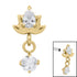 Titanium Internal Jewelled Sacred Lotus