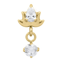 Titanium Internal Jewelled Sacred Lotus Top
