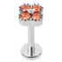 Titanium Internally Threaded Labrets 1.2mm - Jewelled Vintage Clover