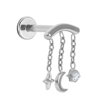Titanium Internally Threaded Labrets 1.2mm - Starry Night