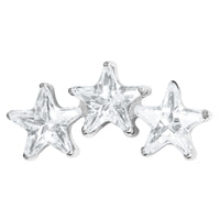 Titanium Internal 3 Sisters Jewelled Stars Top
