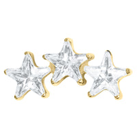 Titanium Internal 3 Sisters Jewelled Stars Top