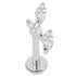 Titanium Internally Threaded Labrets 1.2mm - Tumbling Trio