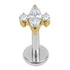 Titanium Internally Threaded Labrets 1.2mm - Marquise Zofia