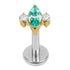 Titanium Internally Threaded Labrets 1.2mm - Marquise Zofia