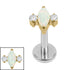 Titanium Internally Threaded Labrets 1.2mm - Titanium Marquise Zofia
