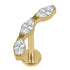Gold Titanium Internally Threaded Labrets 1.2mm - River