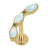 Gold Titanium Internally Threaded Labrets 1.2mm - River