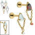 Gold Titanium Internally Threaded Labrets 1.2mm - Cleopatra