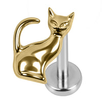 Titanium Internally Threaded Labrets 1.2mm - Gomez Cat