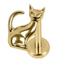 Titanium Internally Threaded Labrets 1.2mm - Gomez Cat
