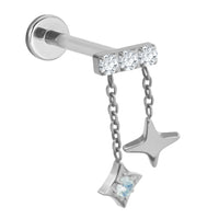 Titanium Internally Threaded Labrets 1.2mm - Delilah