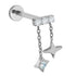 Titanium Internally Threaded Labrets 1.2mm - Delilah