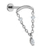 Titanium Internally Threaded Labrets 1.2mm - Brooke Marquise