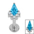 Titanium Internally Threaded Labrets 1.2mm - Titanium Claw Set Elara Jewelled Kite Top