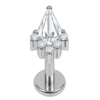 Titanium Internally Threaded Labrets 1.2mm - Claw Set Elara Jewelled Kite