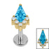 Titanium Internally Threaded Labrets 1.2mm - Titanium Claw Set Elara Jewelled Kite Top