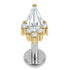 Titanium Internally Threaded Labrets 1.2mm - Claw Set Elara Jewelled Kite