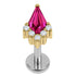 Titanium Internally Threaded Labrets 1.2mm - Claw Set Elara Jewelled Kite