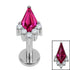 Titanium Internally Threaded Labrets 1.2mm - Titanium Claw Set Elara Jewelled Kite Top