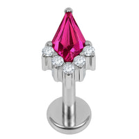 Titanium Internally Threaded Labrets 1.2mm - Claw Set Elara Jewelled Kite
