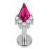 Titanium Internally Threaded Labrets 1.2mm - Claw Set Elara Jewelled Kite