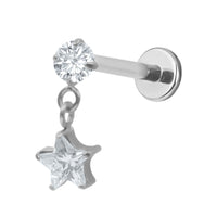 Titanium Internally Threaded Labrets 1.2mm - Celeste