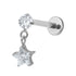 Titanium Internally Threaded Labrets 1.2mm - Celeste