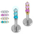 Titanium Internally Threaded Labrets 1.2mm - Titanium Nexus Trio