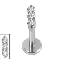 Titanium Internally Threaded Labrets 1.2mm - Titanium Nexus Trio