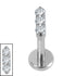 Titanium Internally Threaded Labrets 1.2mm - Titanium Nexus Trio