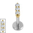 Titanium Internally Threaded Labrets 1.2mm - Titanium Nexus Trio