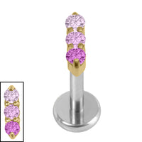 Titanium Internally Threaded Labrets 1.2mm - Titanium Nexus Trio