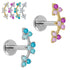 Titanium Internally Threaded Labrets 1.2mm - Titanium Sakura Blossom Flower Curve