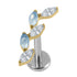 Titanium Internally Threaded Labrets 1.2mm - Marquise Skyfall
