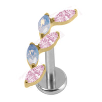 Titanium Internally Threaded Labrets 1.2mm - Marquise Skyfall