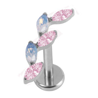 Titanium Internally Threaded Labrets 1.2mm - Marquise Skyfall