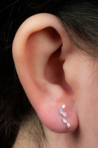 Titanium Internally Threaded Labrets 1.2mm - Titanium Marquise Skyfall