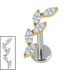 Titanium Internally Threaded Labrets 1.2mm - Titanium Marquise Skyfall
